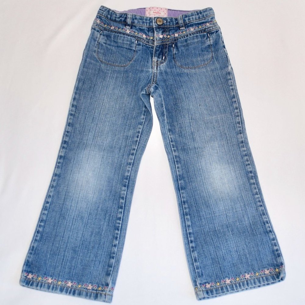 Gap Denim Jeans with Embroidered Flowers - Size 5